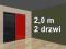 SYSTEM DRZWI PRZESUWNE ALU zest. na 2m/2skrz