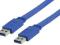 Kabel USB 3.0 WTYK-WTYK AM-AM płaski 2m