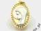 ZŁOTY MEDALIK BIAŁE ZŁOTO FATIMA FATIMSKA CHRZEST