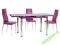 STÓŁ GD-018 FIOLETOWY CHROM MODERN GLASS NOWOŚĆ!/