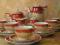 Serwis 6 osób kawa herbata porcelana ecru sygn.