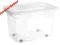 POJEMNIK PLASTIKOWY Z POKRYWKĄ NA KÓŁKACH 50641