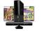 XBOX 360 E STINGRAY, KINECT, LIVE, 25 GIER, UCHWYT