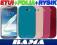 Etui Blun Guma Samsung Galaxy Note 2 + Folia Rysik