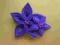 Broszka, filc, kwiat, fioletowa