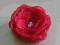 Broszka, organza, czerwona