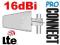 Mocna antena 16dBi do GSM/3G/HSPA/LTE 10m konektor