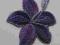 Aplikacja termo łata kwiatek fioletowy   Anpoli