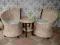 23 PRZEPIĘKNE 2 DESIGN FOTELE STÓŁ  BIAŁY RATTAN