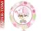 Balon foliowy 18 CIR Baby Girl Buggy, 1 szt.