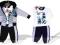 KOMPLET 3CZ BLUZA+SPODNIE+BLUZKA dł.rękaw bawełna