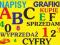 Napisy, cyfry, litery samoprzylepne 0,3 m2