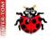 Balon foliowy 24 Ladybug - Biedronka 1szt