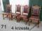 OKAZJA!4KRZESŁA DĄB I SKÓRA BRĄZ-TANIO!!!