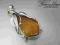 SREBRNY WISIOR  HAND- MADE+ BURSZTYN  oryginalny