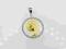 MEDALIK ZAWIESZKA pr 333 CYRKONIE BIAŁE I ŻÓŁTE zł