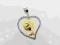 MEDALIK ZAWIESZKA pr 333 CYRKONIE BIAŁE I ŻÓŁTE zł