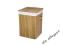 Kosz z pokrywą na pranie, brąz Bambusowy kwadrat