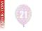 Balony 14 Metalik Pink 21th birthday, 6 szt.