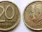 BELGIA 20 FRANCS 1994 BELGIQUE