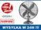 WIATRAK WENTYLATOR CHROME BIURKOWY 25CM OSCYLACJA