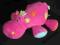 Różowy Hippo:)  z grzechotką 30cm