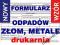 Formularz Przyjęcia ODPADÓW METALI Nowy + GRATIS