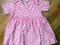 Sukienka dziewczęca z opaską różowa 12-18 m-cy 86