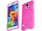Pink elastyczne etui Gel Samsung Galaxy S5 + fol