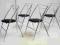 ERREBI, KRZESŁA WŁOSKIE x 4, MODERN DESIGN 60/70