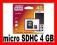 Karta pamięci GOODRAM microSD HC 4 GB + adapter SD