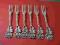 6 piekne srebrne widelece deserowe pr.835