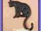 Fantasyczny żeliwny wieszak kot
