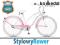 KOKKEDAL beach cruiser BLOOM PINK rower damka P-ń