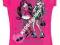 -MONSTER HIGH- bluzka t-shirt WYPRZEDAŻ różowa 146