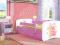Łóżko dla dziecka z szufladą  materac 160/80 róż