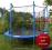 TRAMPOLINA z siatką 365cm 12ft 4 NOGI drabinka
