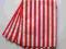 TOREBKA PAPIEROWA w paski czerwona x10 sztuk