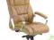 FOTEL OBROTOWY FOSTER JASNY BRĄZ EKOSKÓRA //