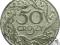 GG, 50 groszy, 1938, niklowana, st. 3+