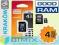 KARTA PAMIĘCI GOODRAM Micro SDHC 4GB class 4 +SD