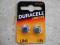 DURACELL bateria  LR43 AG12 G12 186 1.5V 2szt 1142