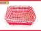 KOSZYCZEK KOSZYK CZERWONY PROSTOKĄT WIKLINA 22 CM