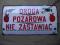TABLICA 'DROGA POŻAROWA NIE ZASTAWIAĆ'