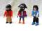 PLAYMOBIL 3 RUCHOME FIGURKI LUDZIKI ROLKARZ PIRAT