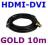 KA4 KABEL HDMI-DVI 10m GOLD FULL HD + FILTRY