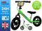 Zielony Rowerek biegowy Kiddimoto JuniorGT hamulec