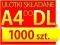 A4/DL 1000 szt - ULOTKI - A4 SKŁADANE DO DL