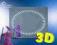 LUSTRO Z EFEKTEM GŁĘBI LED 125x80 3D Eclipse RGB