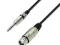 Kabel XLR żeński/Jack 6.3mm STEREO-3m-Adam Hall-PT